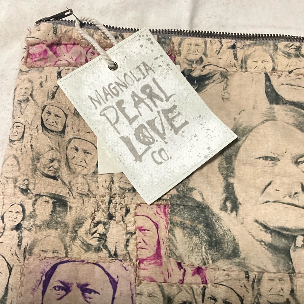 NWT Magnolia Pearl Sitting Bull Large Zip Pouch